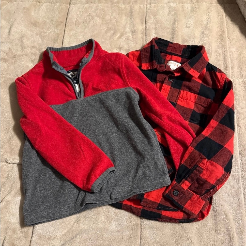 Boys Fleece and Shirt Combo size 5T
